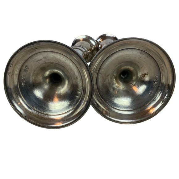 Jennings Brothers Silverplate Candlesticks 2325 Pair Taper Holders Traditional - Picture 8 of 9